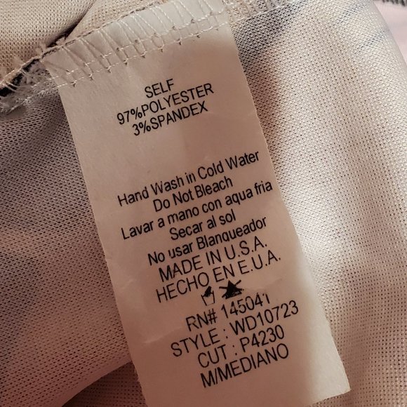 WinWin CORAL PRINT DRESS floral Medium USA sleeveless - Picture 7 of 8